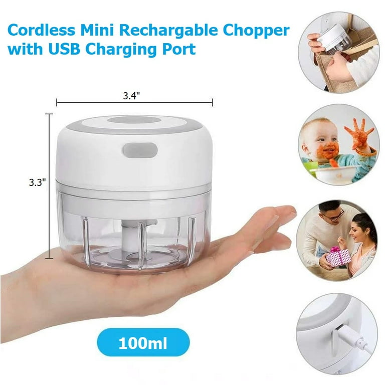 2023 Electric Handheld Mixer Garlic Chopper Egg Whisk 2In 1 USB Portable  Mini Food Grinder Processor Blender Kitchen Accessories - AliExpress