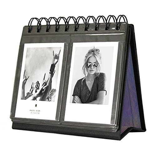 Large Capacity Calendar Style Photo Album 68 Pockets Compatible with All Instant Print Digital Cameras 5 X 6 Flip Photo Frame 4x6 on Stand
