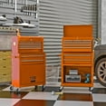 thumbnail image 5 of Aukfa Tool Box, 2 in 1 Steel Rolling Tool Chest & Cabinet On Wheels for Garage, 8-Drawers, Orange, 5 of 10
