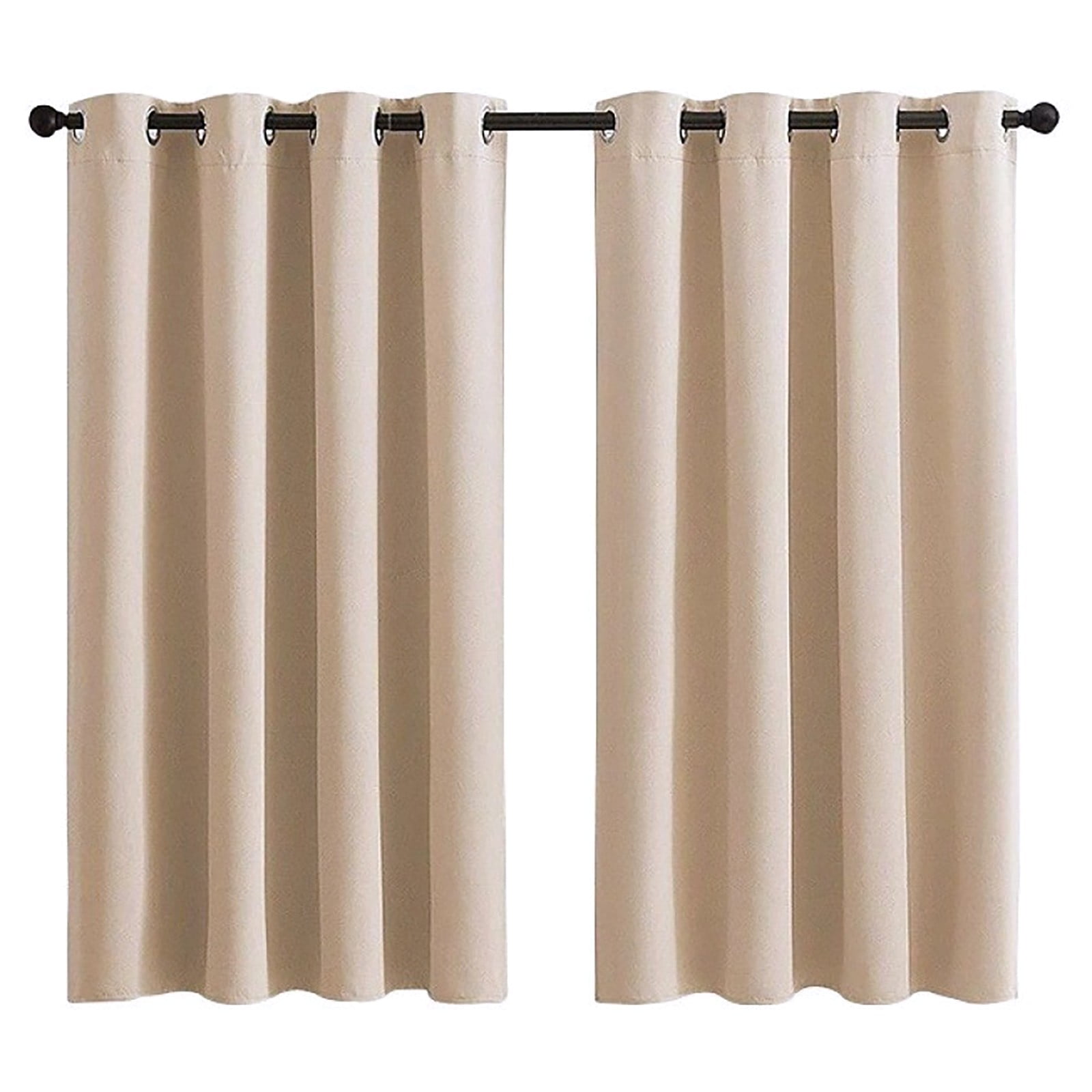 Pinewave Blackout and Sheer Overlay Drape Panels, Grommet Top, 37