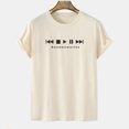 thumbnail image 2 of Hombres Casual cuello redondo Play Key Print Pullover Shorts mangas camiseta blusa Pompotops oipoqjl32356, 2 of 4