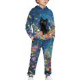 thumbnail image 4 of Uorisanigo 2 Pack Long Sleeve Hoodie & Sweatpants Outfit for Boys Girls, Lightweight Purple Axolotl Print Pullover Sweatshirt and Jogger Pants Kids Youth Matching Set, 4 of 7