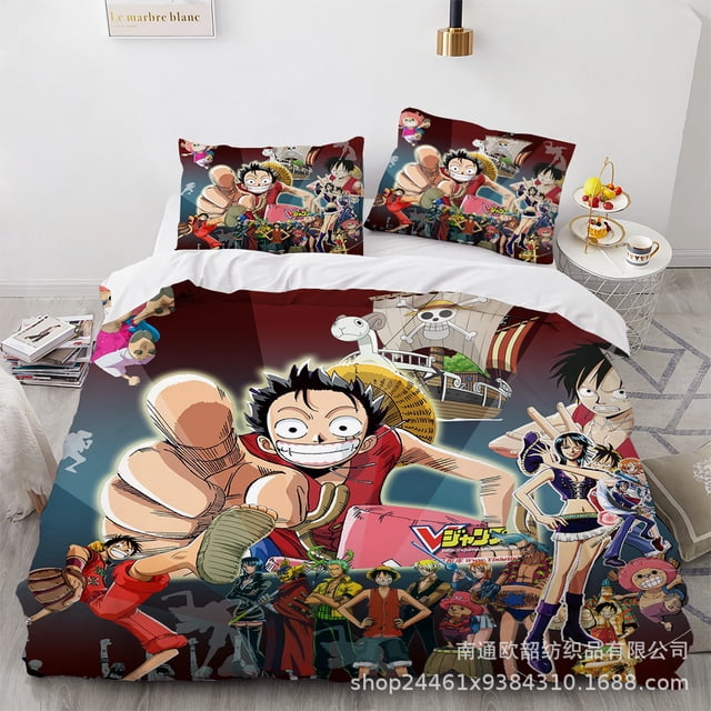 One Piece Bedding Set Of Three, Microfiber, Cartoon Duvet Cover, Suitable For Bedroom Decoration-QIUPING