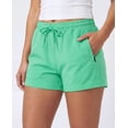 thumbnail image 2 of Real Essentials 4 Pack: Womens Athletic Dry-Fit Lounge Shorts with Zipper Pockets (Available In Plus Size), 2 of 6