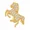 Gold`, variant on 18G Surgical Steel 3D Prancing Horse CZ Labret Flat Back Stud Piercings Jewelry for Women Men Sold Individually