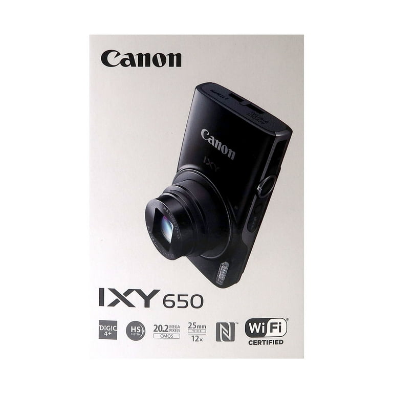 Canon IXY 650 Compact Digital Camera - Black, 12x Optical
