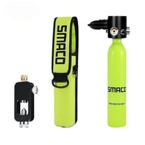 SMACO Mini Scuba Tank 0.5L Portable Small Diving Tank for Underwater Breathing Reusable Diving Cylinder up to 10 Minutes Dive Time Lung Diving Tank Emergency Rescue Pony Bottle