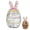 egg, variant on Easter Glass Storage Jar, Bunny Chick Egg Shaped Candy Container, Clear Glass Canister with Lid for Cookie Nut Treats, 7.9 x 5.9 inches