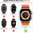 thumbnail image 4 of 2 Pack Privacy Apple Watch Case, [26 Degree Anti Spy] [Touch Sensitive]Ultra-Thin Glass Lightweight Cover Bumper for Apple Watch Series Ultra 3/2/1 49mm, Anti-peep Screen Protector for iWatch Series, 4 of 8