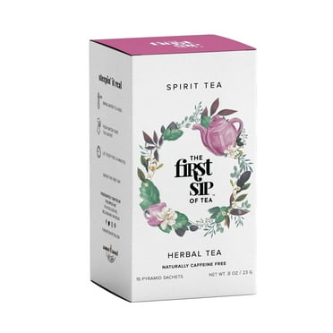 Spice Hut - Spirit Herbal Tea, 100% Caffeine Free - Chamomile, Lavender, Rose, Cloves - Calming Streen Relief Evening Tea - 16 Eco-Friendly Tea Bags