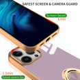 thumbnail image 3 of Compatible for iPhone 14 Pro Max Case with Ring Holder Kickstand [with Magnetic] Soft TPU Shockproof Electroplated Slim Thin Protective Phone Case for iPhone 14 Pro Max Purple, 3 of 14