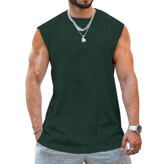 Summer Male Solid Color Sleeveless Tank Tops Men Sport Casual Tops