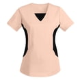 thumbnail image 4 of Bigersell Tunic Tee Shirts for Women Fashion Women Patchwork V--Neck Short Sleeve T-Shirt Printed Loose Blouse Tops Big & Tall Button-Down Round Neck Short Sleeve Fashion Tops Style B26167,M, 4 of 4