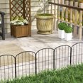 thumbnail image 2 of Outsunny 4 Panel Decorative Garden Fence No Dig Fence Animal Barrier Black, 2 of 10