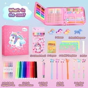 HopeRock Unicorn Art Set, 56PCS Scented Girl Stuff Drawing Market Set, Art Supplies for Girls, Art Sets for Girls Christmas Birthday Gift Ages 7-12.