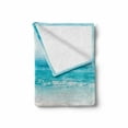 thumbnail image 2 of Seashells Soft Flannel Fleece Throw Blanket, Pastel Toned Beach Scene and Waves Summer Season Holiday Vacation Theme, Cozy Plush for Indoor and Outdoor Use, 70" x 90", Multicolor, by Ambesonne, 2 of 6