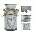 thumbnail image 3 of La Vendimia Cubo De Flores Rústico Cubo De Metal Maceta Florero Decorativo Para La Decoración De La Mesa De La Sala De Estar Serendint HA042157-02, 3 of 6