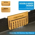 thumbnail image 5 of Matchwaves Grease Gate Blocker for Blackstone Griddle, Mesh Screen for Blocking Food from Falling into Rear Grease Catcher, Classic Movable Two-Sided Guard, Golden, 1 Pack, 5 of 8