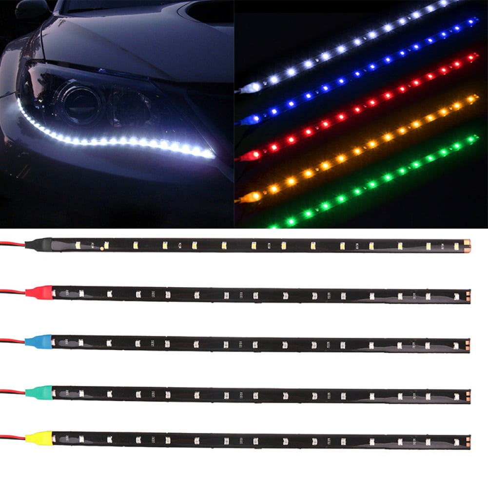 Under Car 2x 3528 Smd Led Red Waterproof Flexible Strip Light Lamps For In 