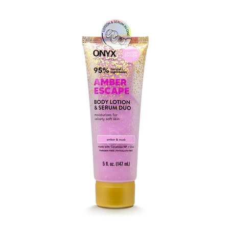 ONYX Professional Hydrating Body Lotion and Serum Duo, Amber Escape, 5 fl oz