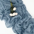 thumbnail image 2 of Unique Bargains Cheesecloth Table Runner for Wedding Easter Decoration Blue, 2 of 6