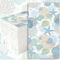 thumbnail image 5 of 100pcs Sea Fans Guest Napkins Disposable Paper Pack Coastal Napkins for Summer Bathroom Powder Room Wedding Anniversary Holiday Bridal & Baby Shower Decorative Towels, 5 of 11