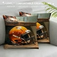 thumbnail image 3 of BCIIG Football Helmet Grungy Background Graphic Decorative Men Women Boy Girl Room Cushion Throw Pillow Cover for Home Couch Living Room Bed Sofa Pillow Covers for Car Couch Bedroom 1PC 12x12in, 3 of 5