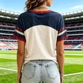 thumbnail image 3 of Fgvctg 2026 Soccer Cup T Shirts for Women Mexico Soccer Jersey Soccer Cup Fans Jersey Short Sleeve V Neck Graphic Print Sport Tee Jerseys Royal Blue S, 3 of 4