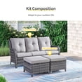 thumbnail image 2 of POCASSY 74" Wide Outdoor Wicker Patio Sofa with Cushions, 2 of 8