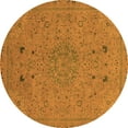 thumbnail image 1 of Ahgly Company Indoor Round Abstract Orange Modern Area Rugs, 8' Round, 1 of 4