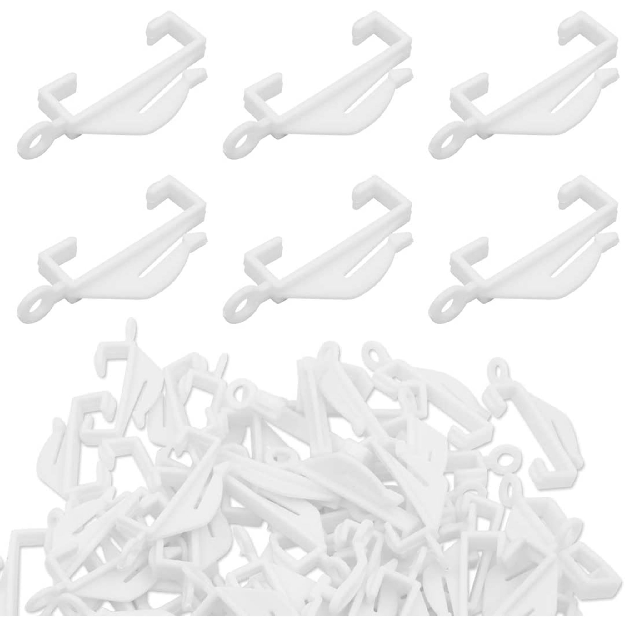 100 Pack Curtain Rail Sliding Hooks Track Glider With Sy Grip Fit