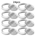 thumbnail image 2 of AMERTEER 24Pcs 70mm Split-Type Jars Lids with Silicone Seals Rings Storage Solid Caps Replacement Cover  Golden, 2 of 3