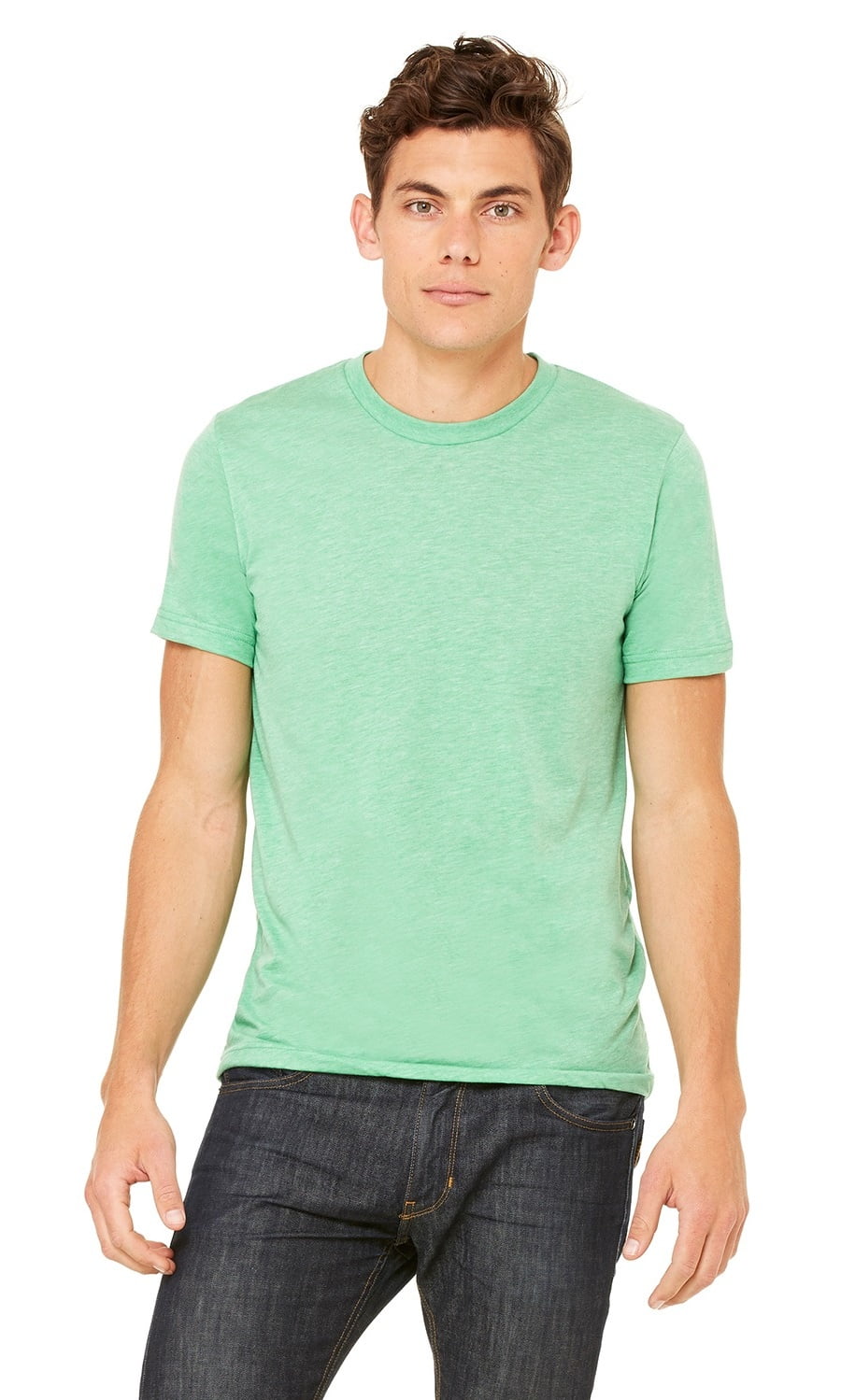 Download BELLA+CANVAS - The Bella + Canvas Unisex Triblend Short Sleeve T-Shirt - GREEN TRIBLEND - L ...