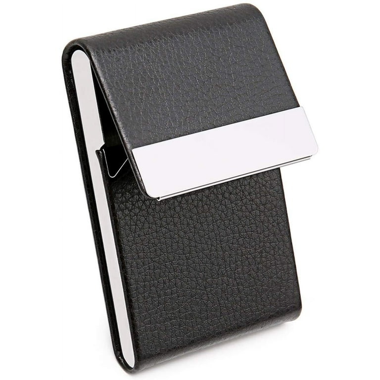TIKA PU Leather Business Card Holder Case - Slim, Portable
