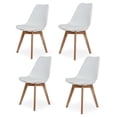 thumbnail image 1 of Sillas de Comedor Modernas con Asiento Acolchado de Diseño Minimalista Tipo Eames Pedestal - Sillas Ergonomicas Acojinadas con Estructura de Madera Ideales para Interior Set de 4 Piezas, 1 of 5