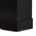 thumbnail image 4 of Benjara Liam 58 Inch 6 Drawer Wood Dresser, Antique Drop Handles, Classic Black, 4 of 6