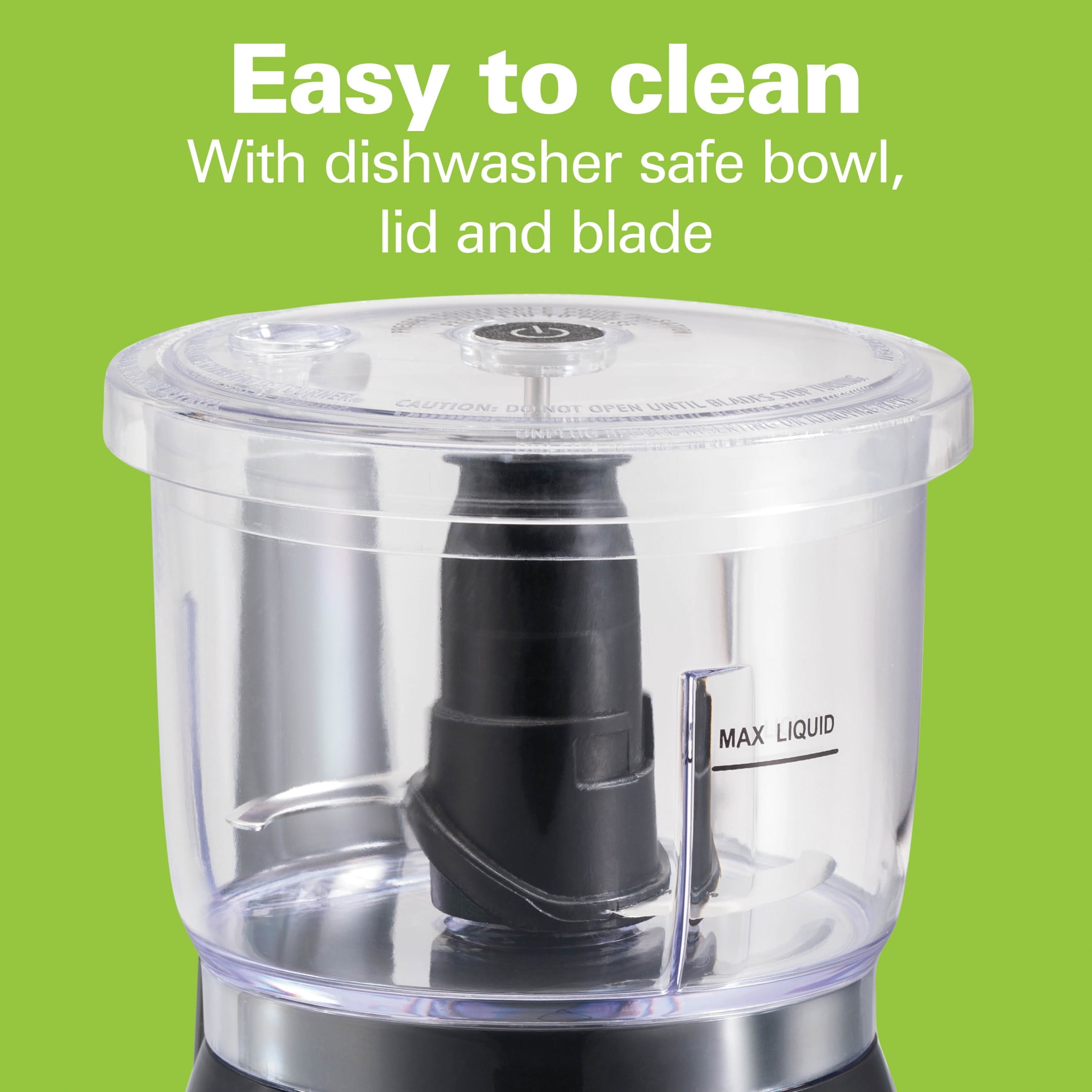 Hamilton Beach Stack & Press Electric Food Chopper & Mini Food Processor, 3-Cup, Black