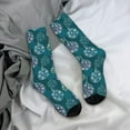 thumbnail image 5 of Vsdgher whiter Snowflake balloons Crew Socks for Men & Women, Breathable Casual Athletic Ankle Socks, 5 of 6