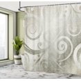 thumbnail image 4 of Ambesonne Modern Shower Curtain, Floral Swirls Leaves Print, 69"Wx84"L, Pale Almond, 4 of 4
