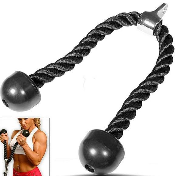 Gym Cable Machine Attachments - Pull Down, Tricep Rope, and Rotating Straight Bar