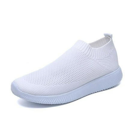 

sneakers 2022 knitted casual slip on female flats shoes mesh soft walking footwear women vulcanize shoes tenis feminino