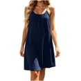 thumbnail image 2 of Hvogkswy Cotton Linen Nightgowns for Women Solid Sleeveless Crew Neck Camisole Dresses Soft Breathable Home Sleep Dress, 2 of 9