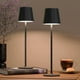 thumbnail image 1 of Lámpara de mesa recargable uuffoo, inalámbrica, 3 colores, negro atenuado, 1 of 9