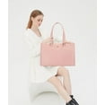 thumbnail image 5 of Laptop Bag for Women 15.6 Inch Tote Bags Waterproof Leather Briefcase Computer Women Business Office Work Bag,Bright Pink, 5 of 10