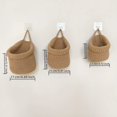 thumbnail image 6 of Twfbrm Hanging Fruit Baskets for Kitchen, Hand Woven Multipurpose Produce Holder with Hooks, Small Lightweight Woven Box Wall Decor for Garlic, Potato, Vegetable, 6 of 7