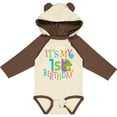 thumbnail image 3 of Inktastic Cute First Birthday Monster 1 Year Old Boys or Girls Long Sleeve Baby Bodysuit, 3 of 5