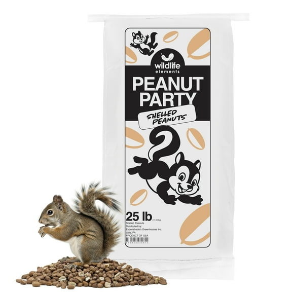 Wildlife Elements Peanut Party Unprocessed, Shelled Peanuts Wildlife Animal Food, 25lb - Rich in Protein, Healthy Fats, and Essential Nutrients for Birds, Squirrels & Waterfowl