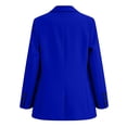 thumbnail image 3 of longantii Casual Blazers for Women Long Sleeve Turn Down Collar Jackets Basic Button Front Offfice Work Suit Spring Fall Wear with Pockets Blue M, 3 of 5