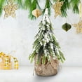 thumbnail image 6 of Snowflake Flocking Christmas Table Tree, Indoor Christmas Tree Decoration, Thick Suede Desktop Snow Covered Christmas Tree for Table Fireplace Cabinet, 15x20cm Small Christmas Home Decor, 6 of 6