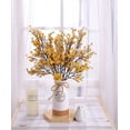 thumbnail image 6 of Zukuco Gypsophila Artificial Flowers Babys Breath Silk Fake Bush Flowers Bouquet Floral Arrangement Home Wedding Party Decorations Decor (6PCS, Orange), 6 of 7